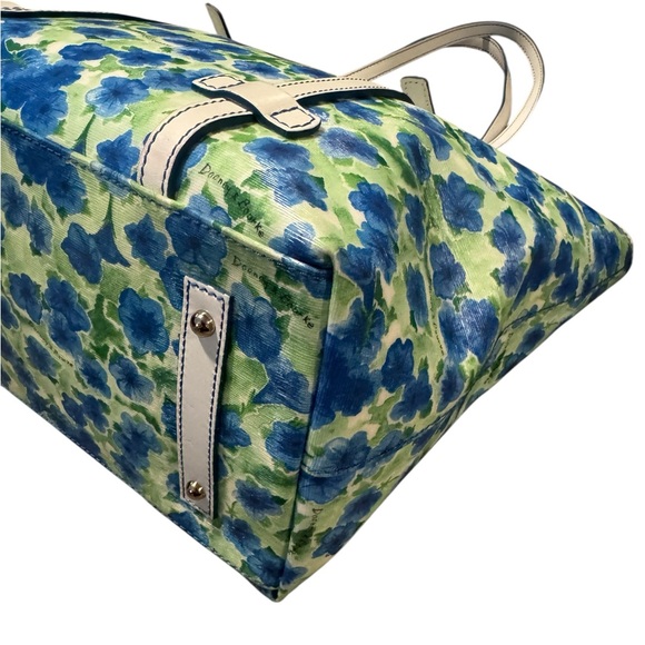 Dooney & Bourke Petunia Blue Floral Tote Bag - Picture 7 of 8